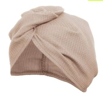 Вафельная чалма,бежевая,плотная Банные штучки 33386